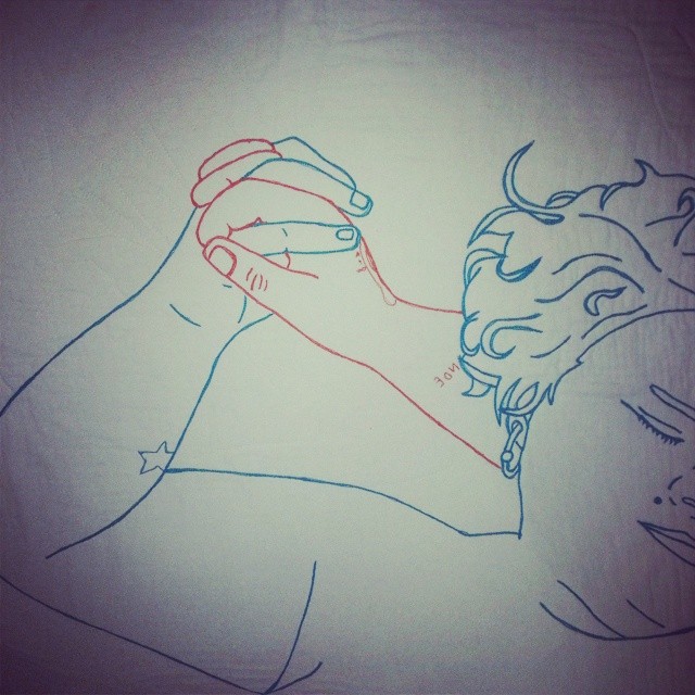 femme  and bearded lady in progress